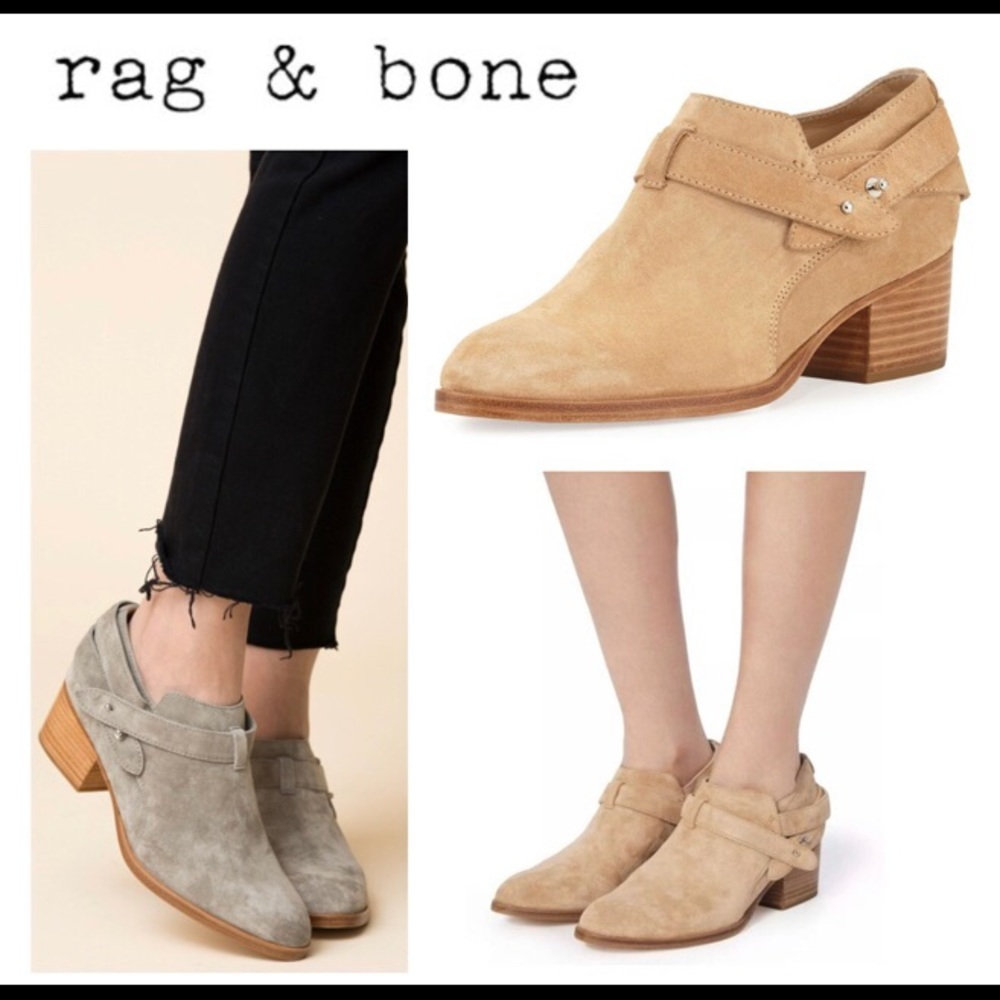 NEW! Rag & Bone Harley Belted Suede Bootie 37.5